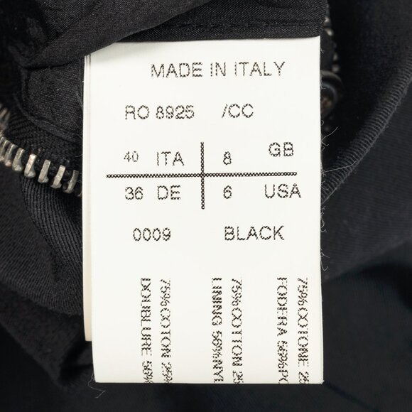 Rick Owens Black Cotton & Silk Hi-Lo Zip Vest - Picture 8 of 10